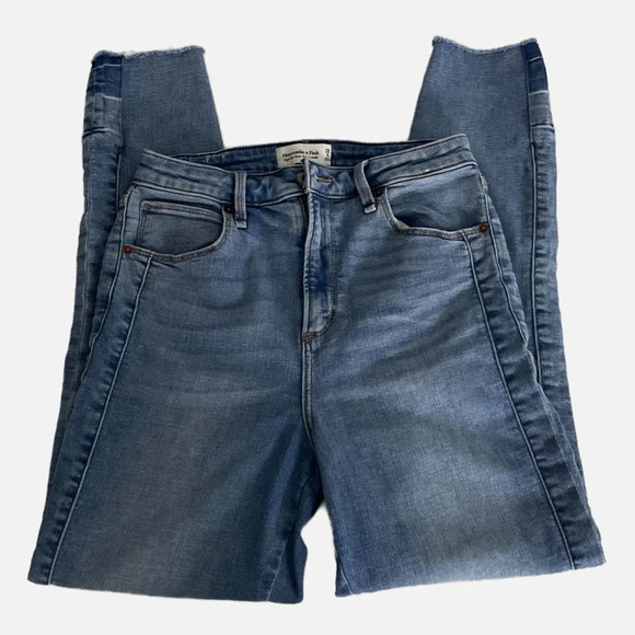 Abercrombie & Fitch Size 28 / 6L Curve Love High Rise Super Skinny Ankle Jeans - Picture 6 of 12